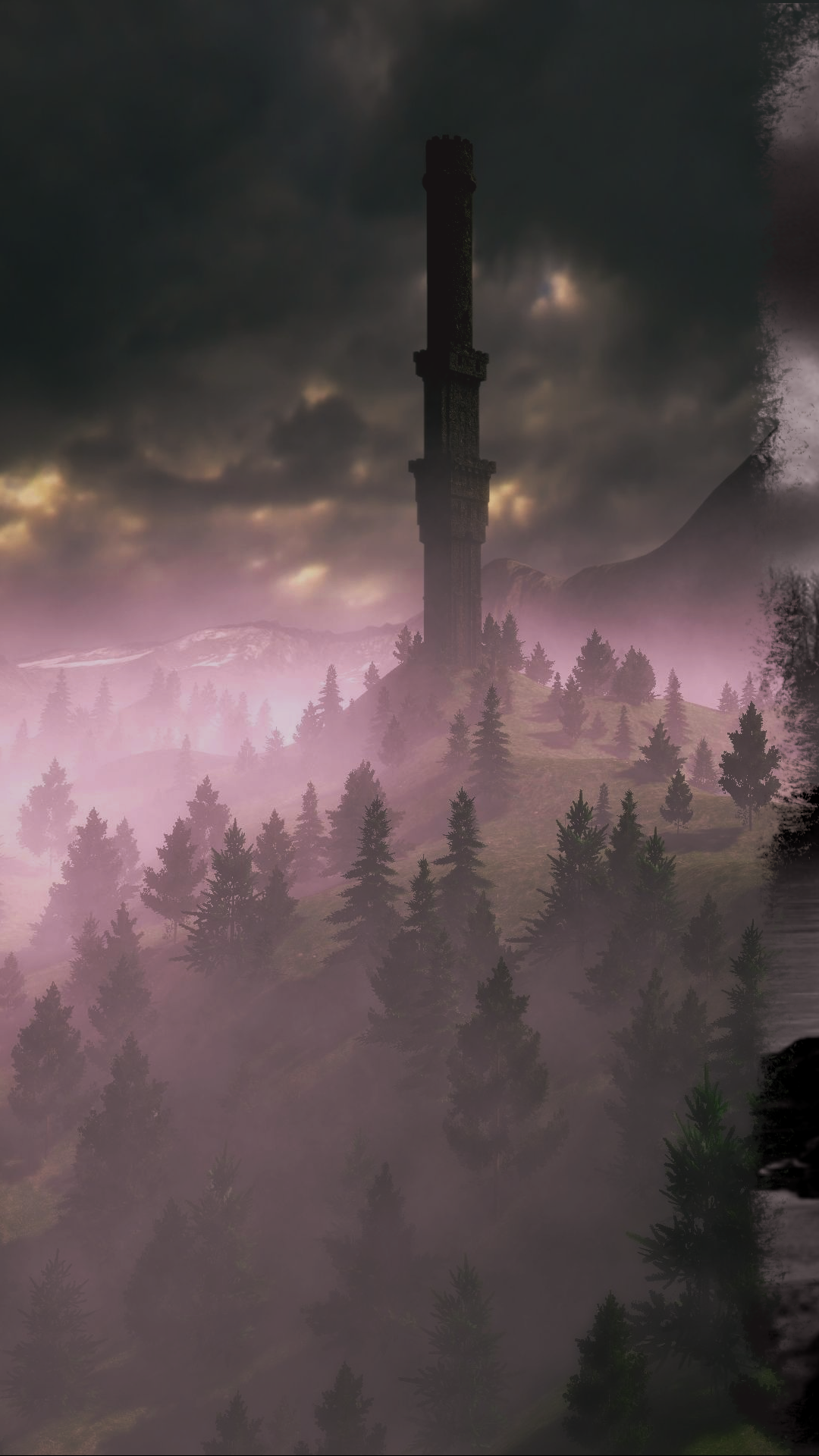 Dark Fantasy Turm im Wald