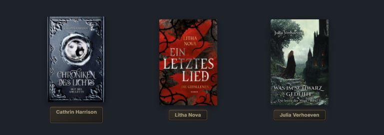 Vorschau auf die Bücher der Dark Fantasy Kategorie